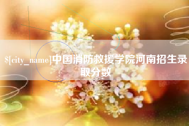 天津中国消防救援学院河南招生录取分数