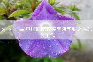 天津中国消防救援学院毕业之后怎么工作