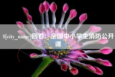 天津回看：全国中小学生消防公开课