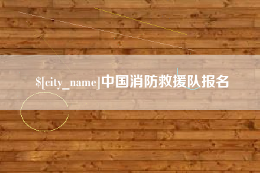 天津中国消防救援队报名
