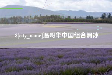 天津温哥华中国组合滑冰