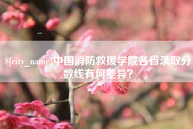 天津中国消防救援学院各省录取分数线有何差异？