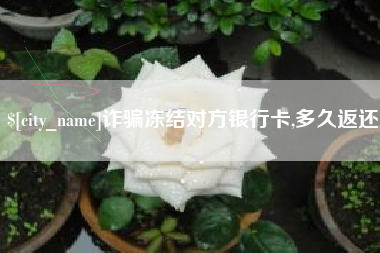 天津诈骗冻结对方银行卡,多久返还
