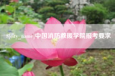天津中国消防救援学院报考要求