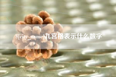 天津九宫格表示什么数字