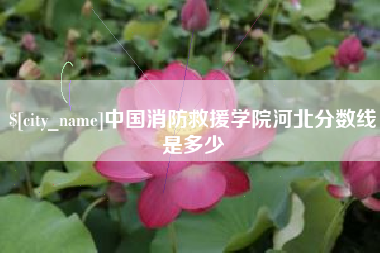 天津中国消防救援学院河北分数线是多少