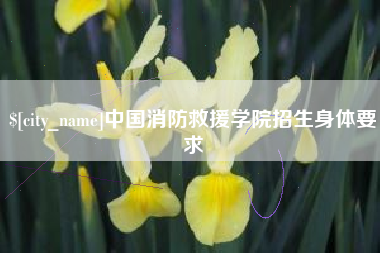 天津中国消防救援学院招生身体要求