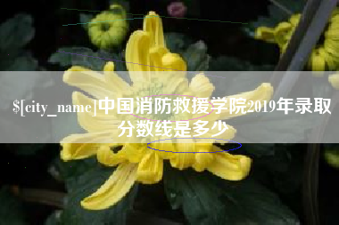 天津中国消防救援学院2019年录取分数线是多少