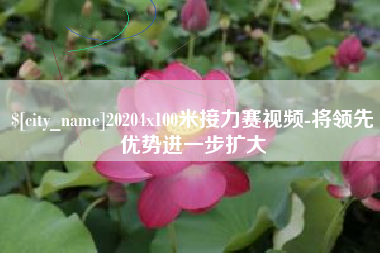 天津20204x100米接力赛视频-将领先优势进一步扩大