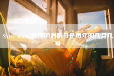 天津我国的消防日是每年的几月几号