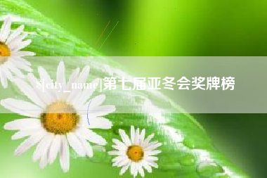 天津第七届亚冬会奖牌榜