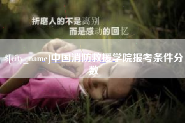 天津中国消防救援学院报考条件分数