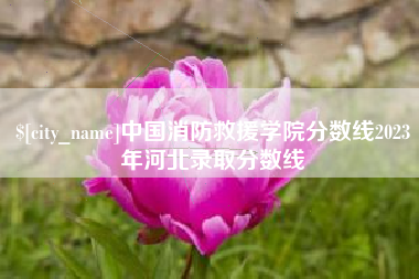 天津中国消防救援学院分数线2023年河北录取分数线