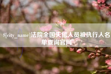 天津法院全国失信人员被执行人名单查询官网