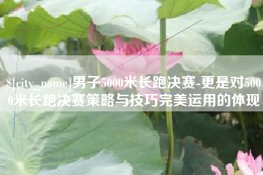 天津男子5000米长跑决赛-更是对5000米长跑决赛策略与技巧完美运用的体现