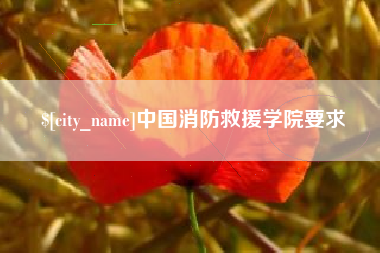 天津中国消防救援学院要求