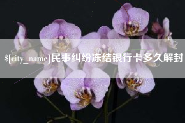 天津民事纠纷冻结银行卡多久解封