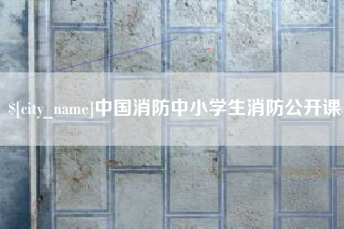 天津中国消防中小学生消防公开课