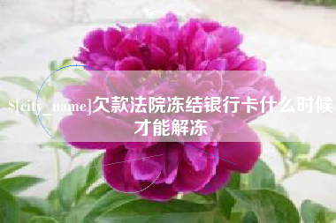 天津欠款法院冻结银行卡什么时候才能解冻
