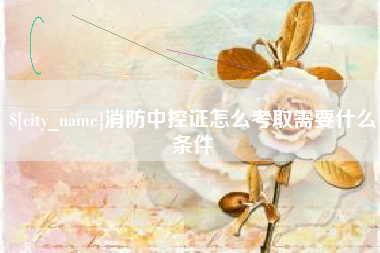 天津消防中控证怎么考取需要什么条件