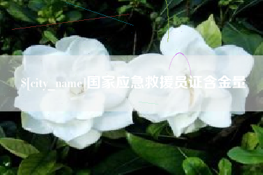 天津国家应急救援员证含金量