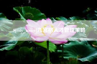 天津九宫格人才管理策略