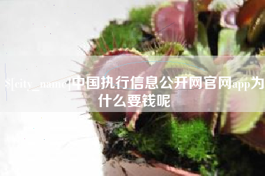 天津中国执行信息公开网官网app为什么要钱呢