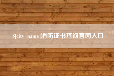 天津消防证书查询官网入口