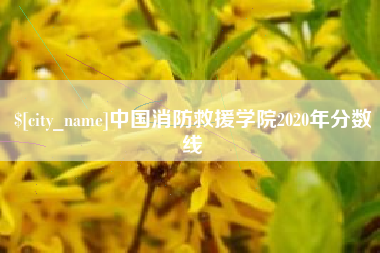 天津中国消防救援学院2020年分数线