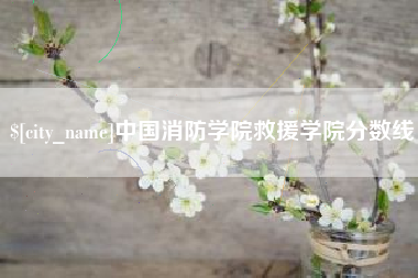 天津中国消防学院救援学院分数线